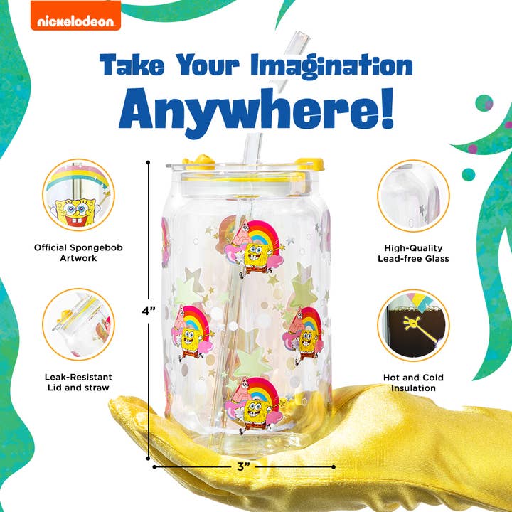 Dragon Glassware - Wholesale Drinking Glass/Cup - SpongeBob SquarePants Drinking Glasses - Imagination!