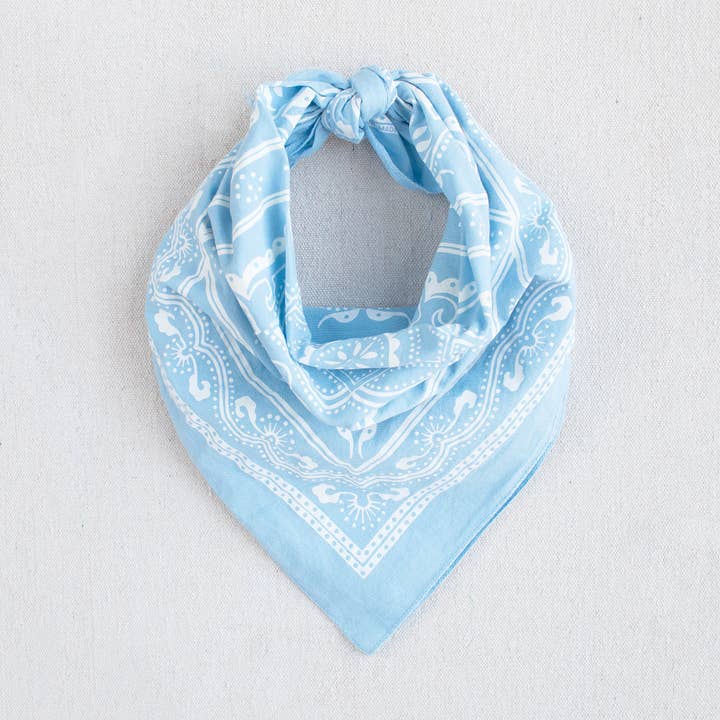Light Blue Western Bandana for wholesale by Abracadana