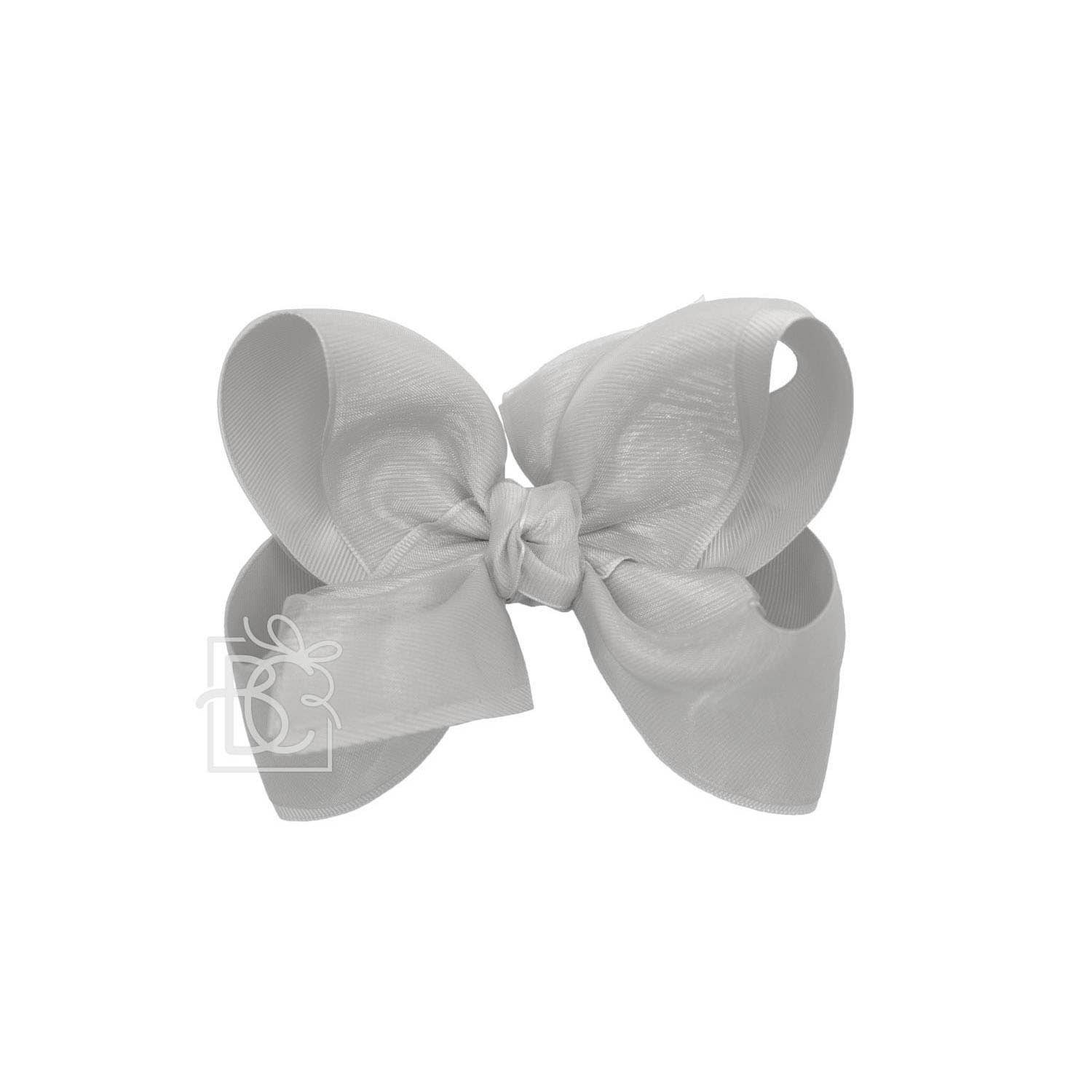Beyond Creations, LLC – wholesale Hair bow – Kids – LAYERED ORGANZA/GROSGRAIN BOW ON CLIP34