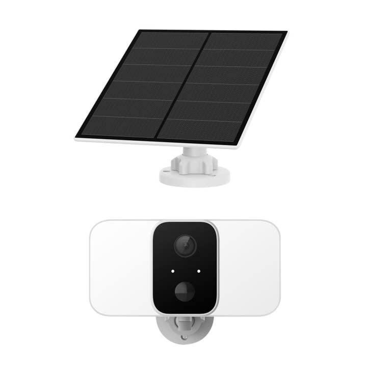 Smart Wireless Twin Floodlight Outdoor Camera with Sensor, Alexa & Google Home Compatible, App & Voice Control for wholesale by ENER-J