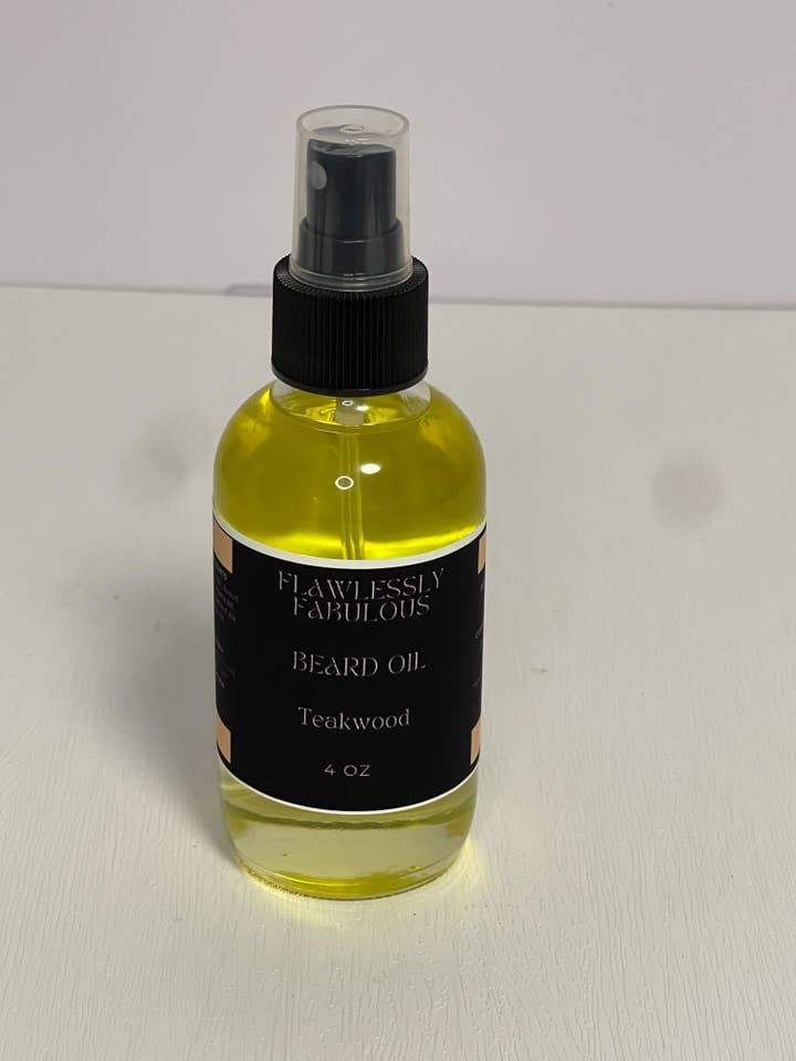 ACEITE PARA BARBA DE MADERA DE TECA para venta al por mayor de Flawlessly fabulous