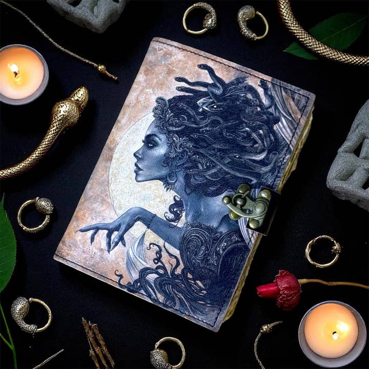 MNM HANDICRAFTS - Wholesale Journal/Diary - Medusa leather journal notebook shadow work journal goddess 4