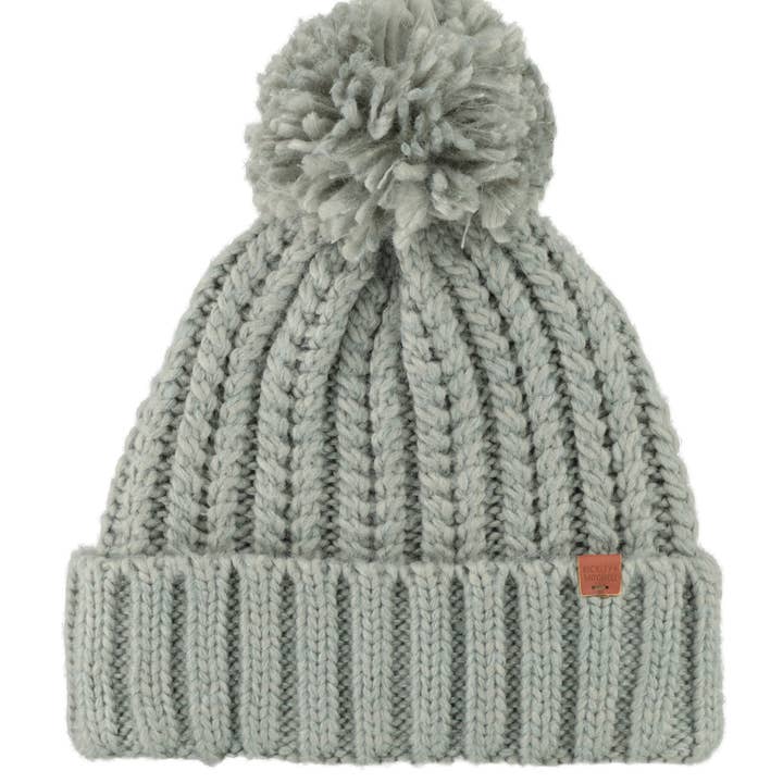 2001-21-9 POM POM MÜTZE GRAU für den Großhandel von BICKLEY + MITCHELL AMSTERDAM