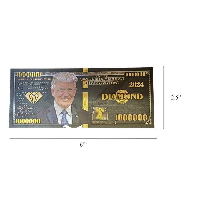 Blinkee.com, LLC – wholesale Gag gift/novelty gift – Donald Trump MAGA Million Dollar Gold Plated Bill