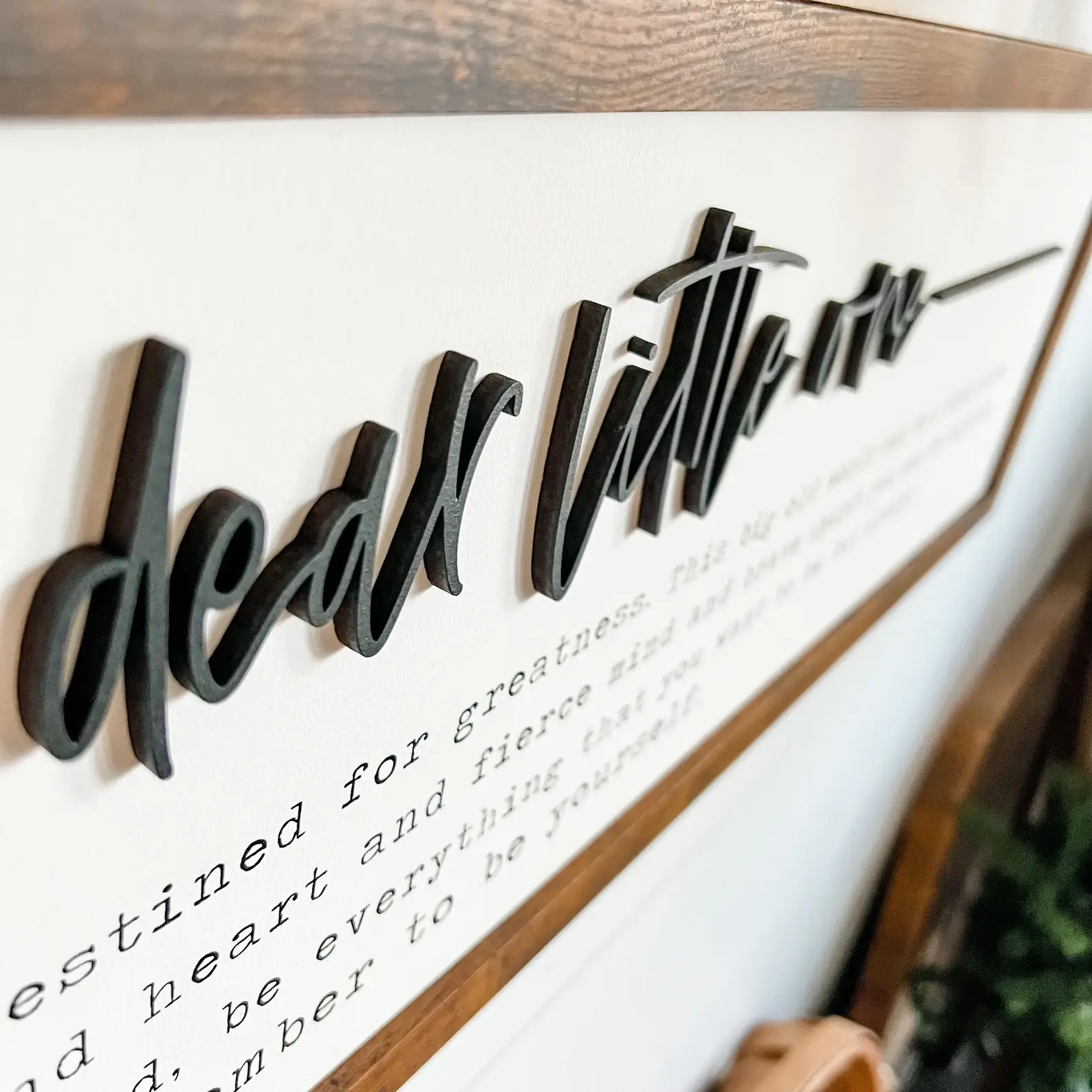 WillowBee Signs & Designs - Vendita all'ingrosso Cartelli - Cartello per cameretta «My Dear Little One»1