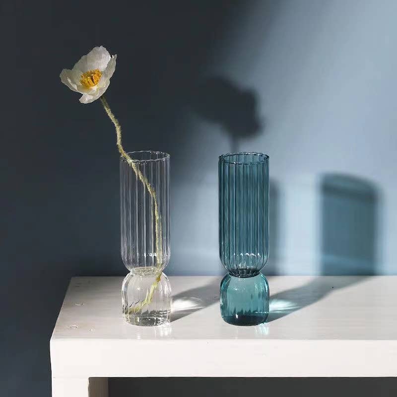 Our Dining Table - Wholesale Vase - Handmade French Style Ribbed Glass Vase1