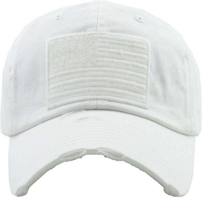 MiMi Wholesale - Wholesale Baseball Cap - Women's - KBVT209 American Flag Washed Vintage Distressed Baseball Cap12