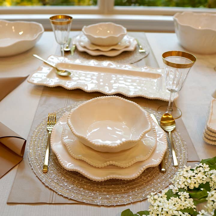 Certified International - Wholesale Bowl - Perlette Cream Melamine All Purpose Bowl 7.5 in x 2 in