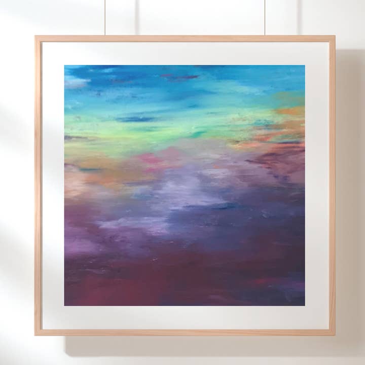 Abstrakt maleri Kunsttryk „Transcend“ for engroshandel hos Sue Vittner Art