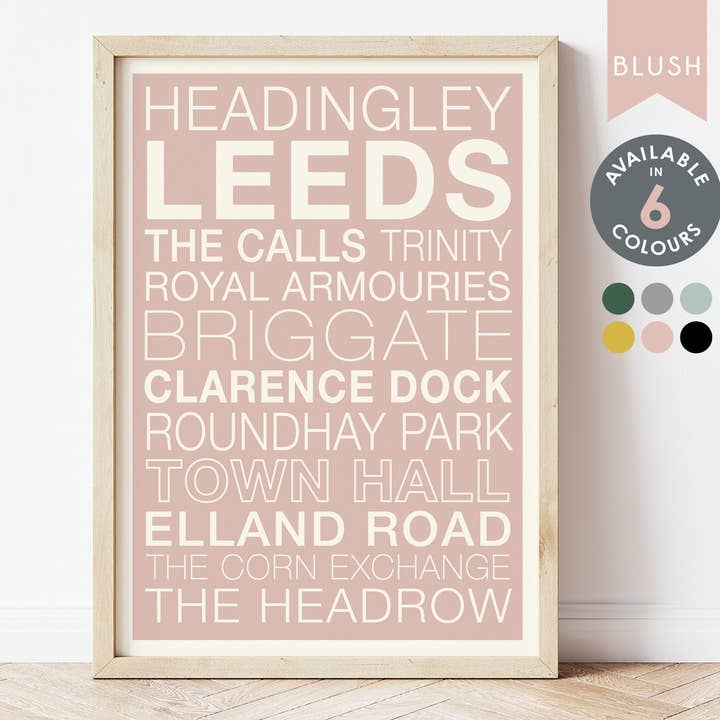 LEEDS STREETS PRINT for wholesale by Rankidoodle Printshop