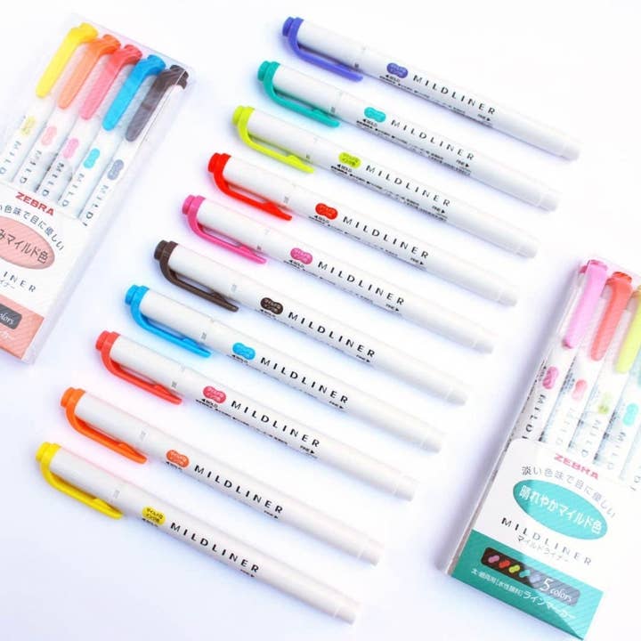 LULUFUNSTUDIO - Vendita all'ingrosso Evidenziatori - Zebra | Evidenziatore a doppia punta Pen Mildliner2