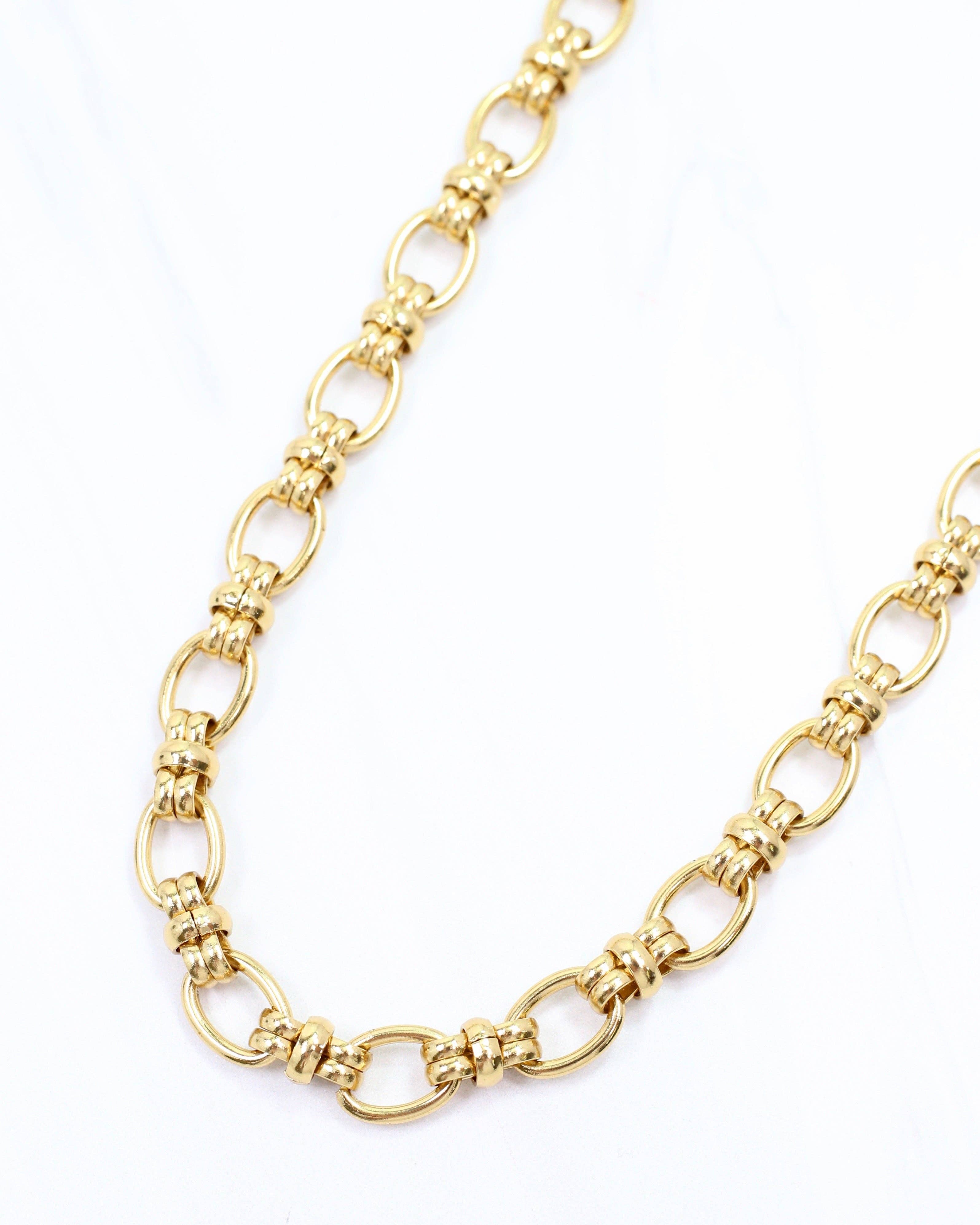 Caroline Hill - Wholesale Link & Chain Necklace - Osterly Oval Link Necklace Gold