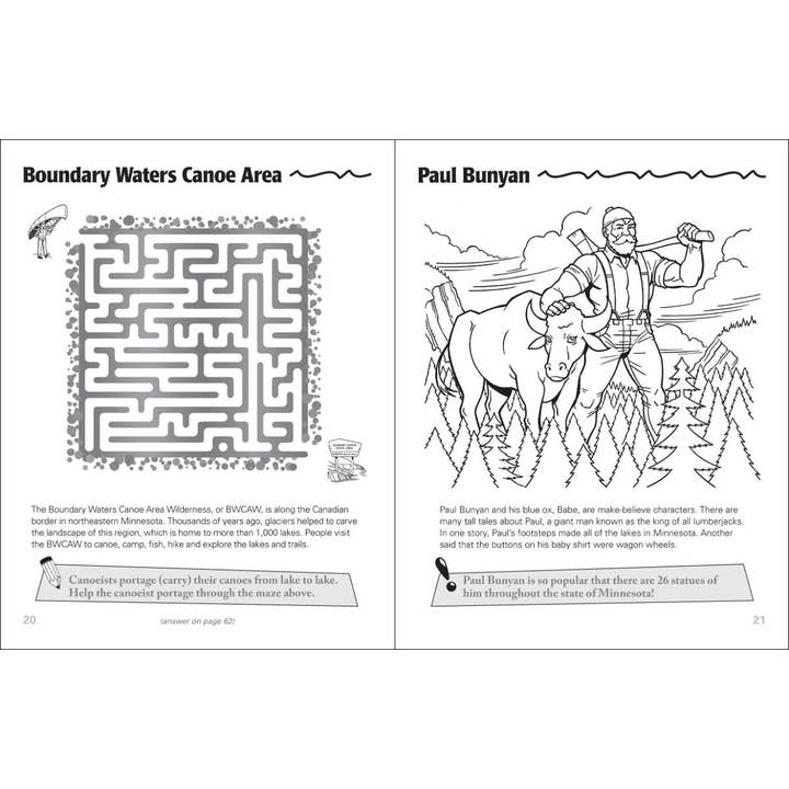 AdventureKEEN - Wholesale Coloring & Activity Book - Kids & Baby - Minnesota Activity Book2