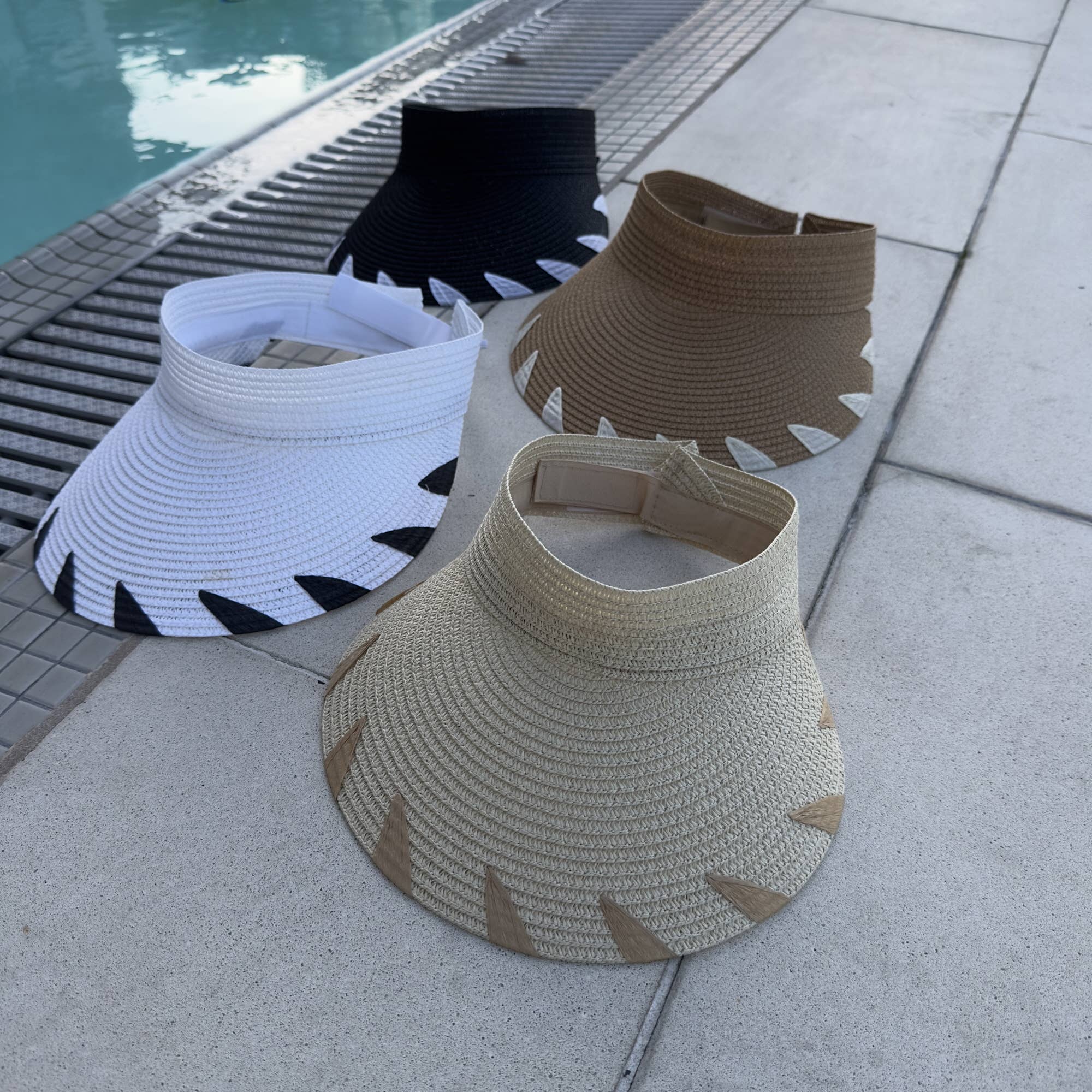 Queens INC – wholesale Visor – Women's – Sunset Sport Visor 🌞 Adjustable Straw Visor5