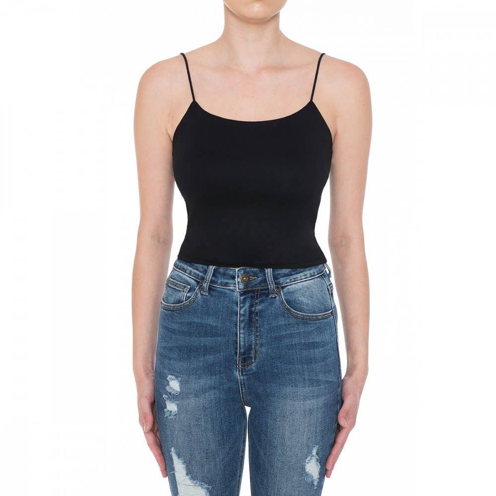 Paperdoll - Wholesale Camisole - Women's - SKINNY CAMI STRAP CROP TOP0