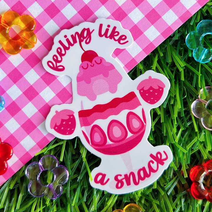 Like a Snack Frog Sticker for wholesale by Peachie Kei