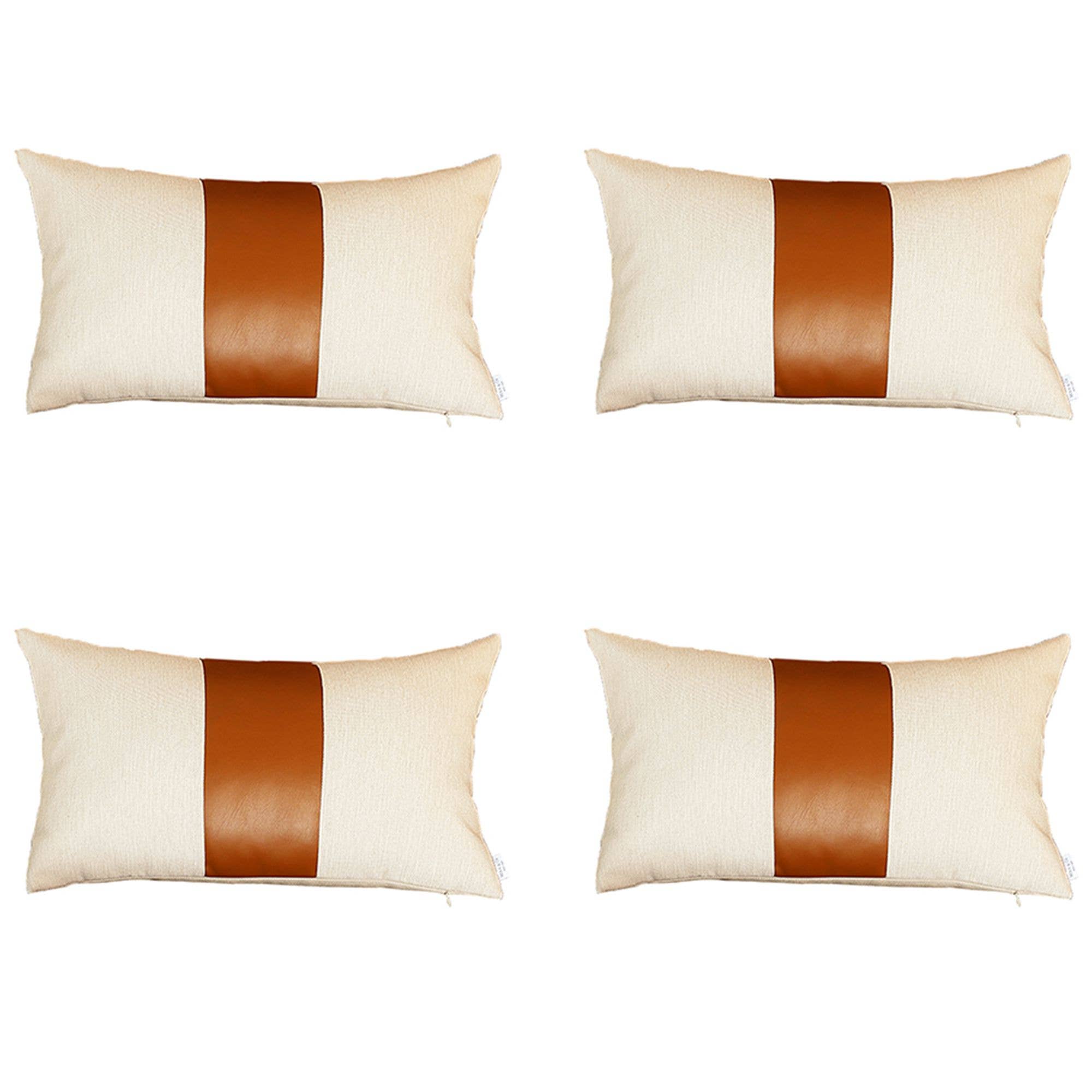 MIKE & Co.   NEW YORK – Großhandel Zierkissenbezug – Dekokissenbezug aus veganem Kunstleder, 4 Stück4
