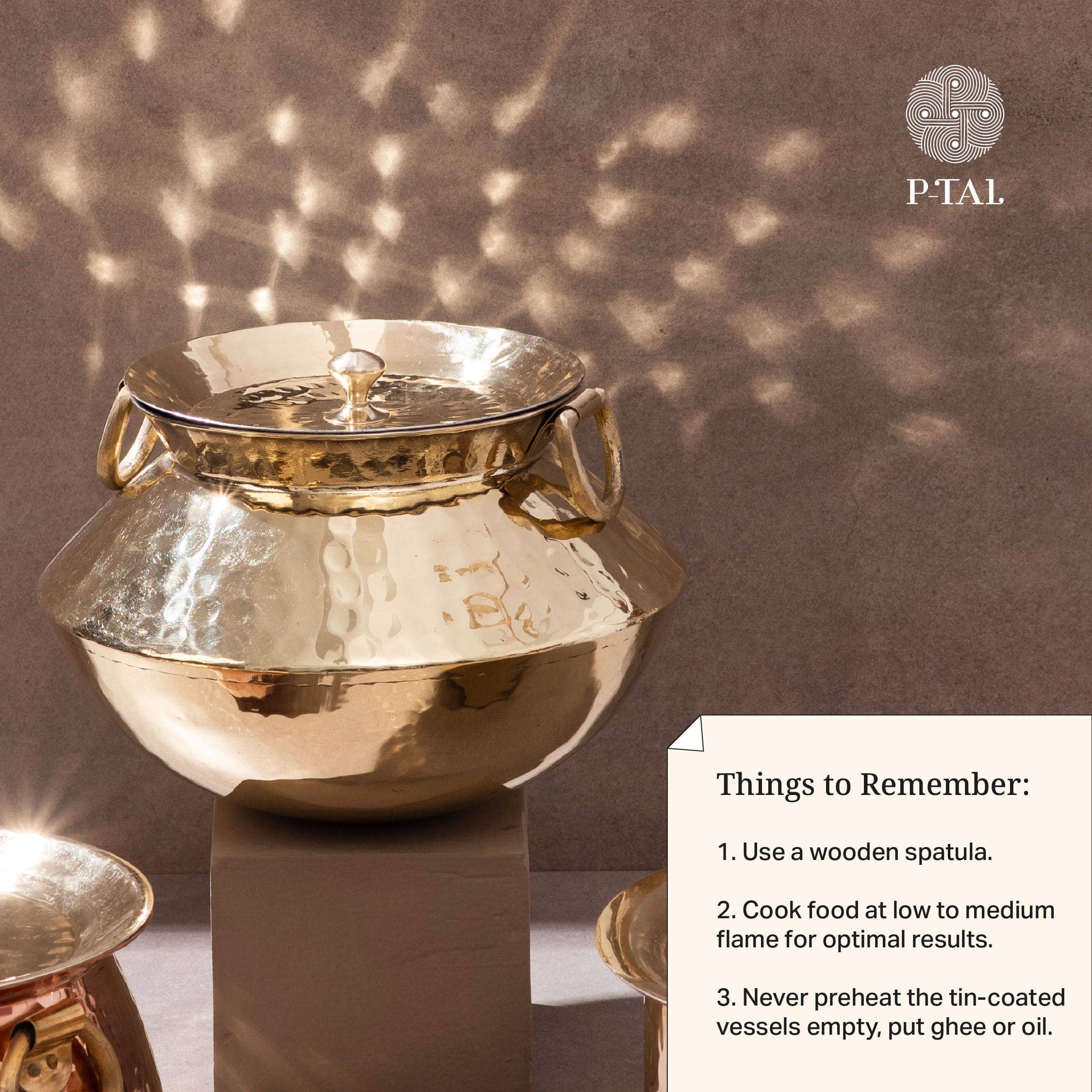 P-TAL – wholesale Cooking pot – Brass Indian Style Wok/ Brass Soup Pot5