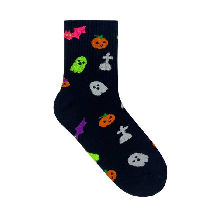 7DAYSSOCKS - Wholesale Socks - Women's - Women's Crew Halloween Emoticon Socks3
