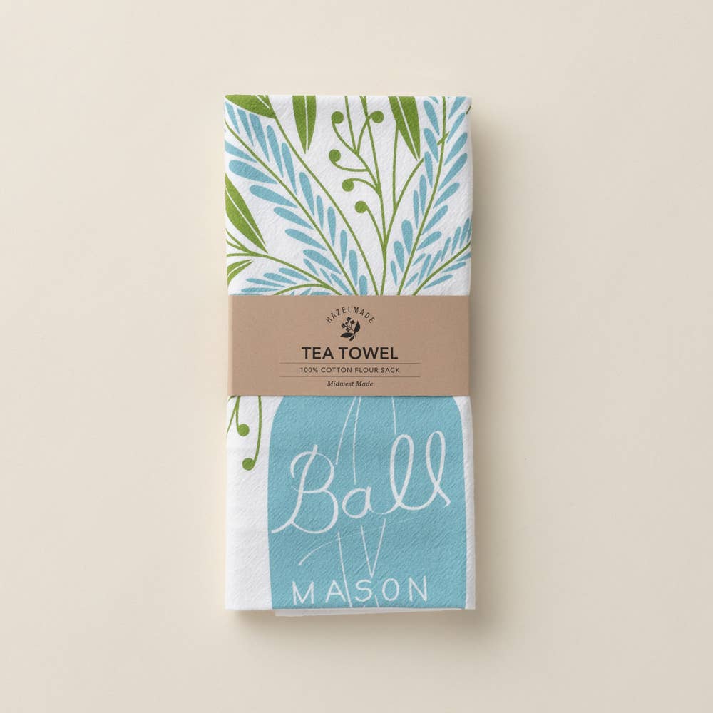 HAZELMADE® Tea Towels + Gifts – Großhandel Geschirrtücher – Mason Jar Blumen Geschirrtuch | Küchendekor2