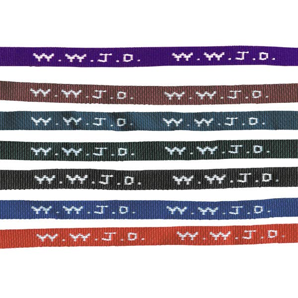 Bracelet Woven WWJD Assorted Colors - Pack of 150 for wholesale by Swanson Christian Products