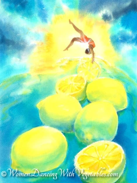 Lemons for wholesale by Women Dancing with Vegetables. Becoming Lighter