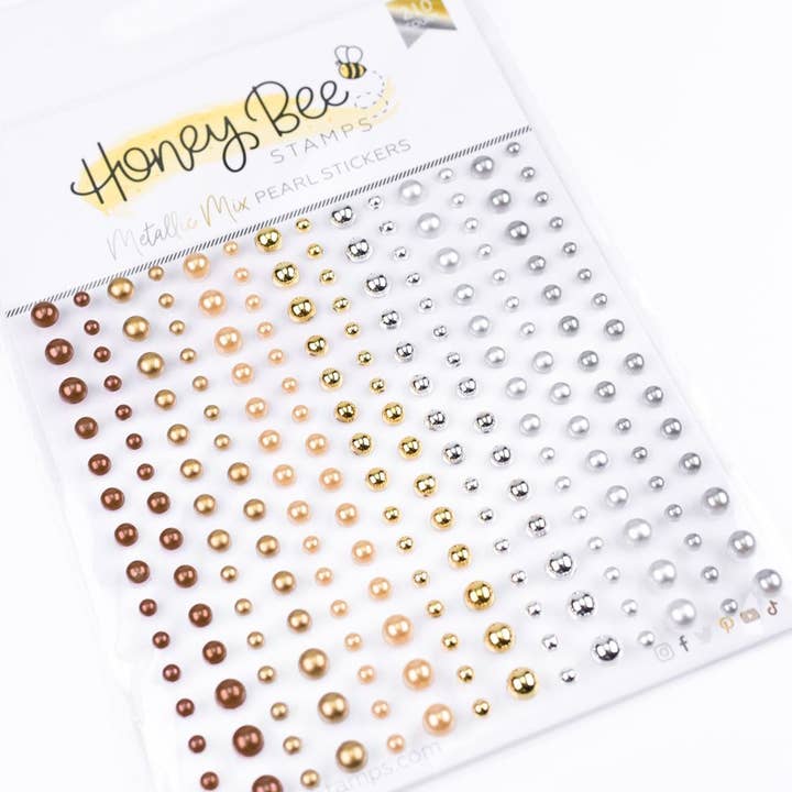 Honey Bee Stamps - Wholesale Sticker - Metallic Mix Pearls - Pearl Stickers - 210 Count6
