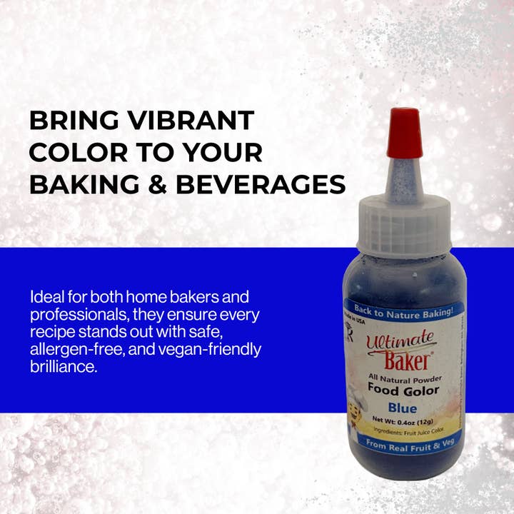 Ultimate Baker - Vente Kit de décoration de gâteau - Colorant alimentaire bleu naturel Ultimate Baker (1x12g)6