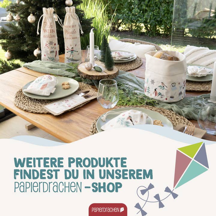 Papierdrachen - Wholesale Wine Gift Bag - Paper Kite 2 Bottle Bags for Christmas – Cheerful Christmas6