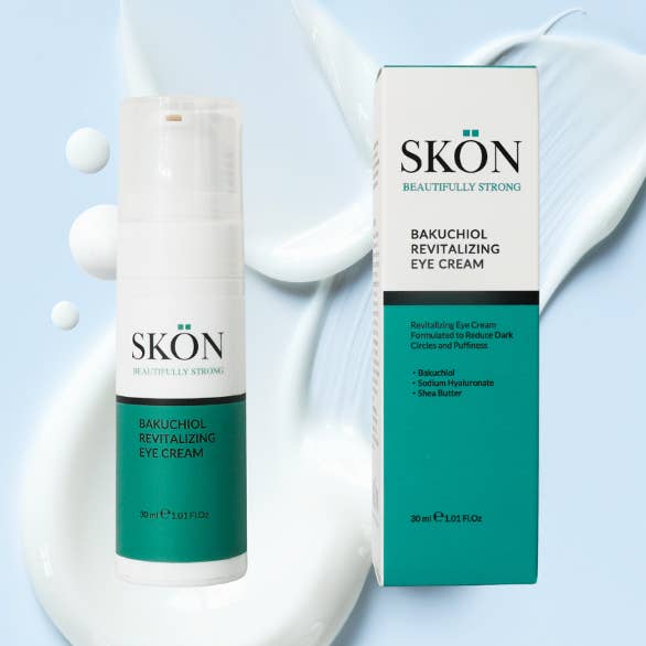 Bakuchiol Revitalizing Eye Cream for wholesale by Skön Beautifully Strong Skincare