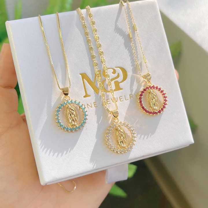 M&P Jewelry – wholesale Pendant/charm necklace – BV Mary Circle Necklace4