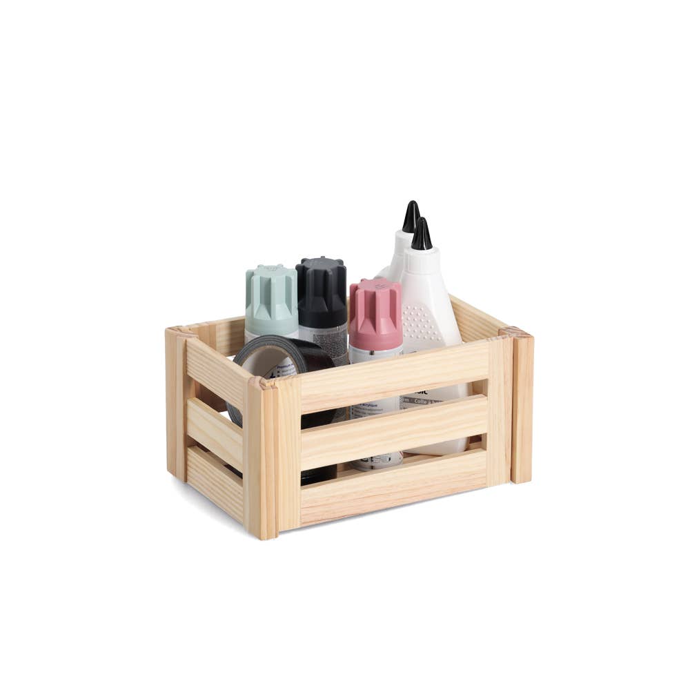 light brown Storage box 'Leisten', pine for wholesale on Faire1