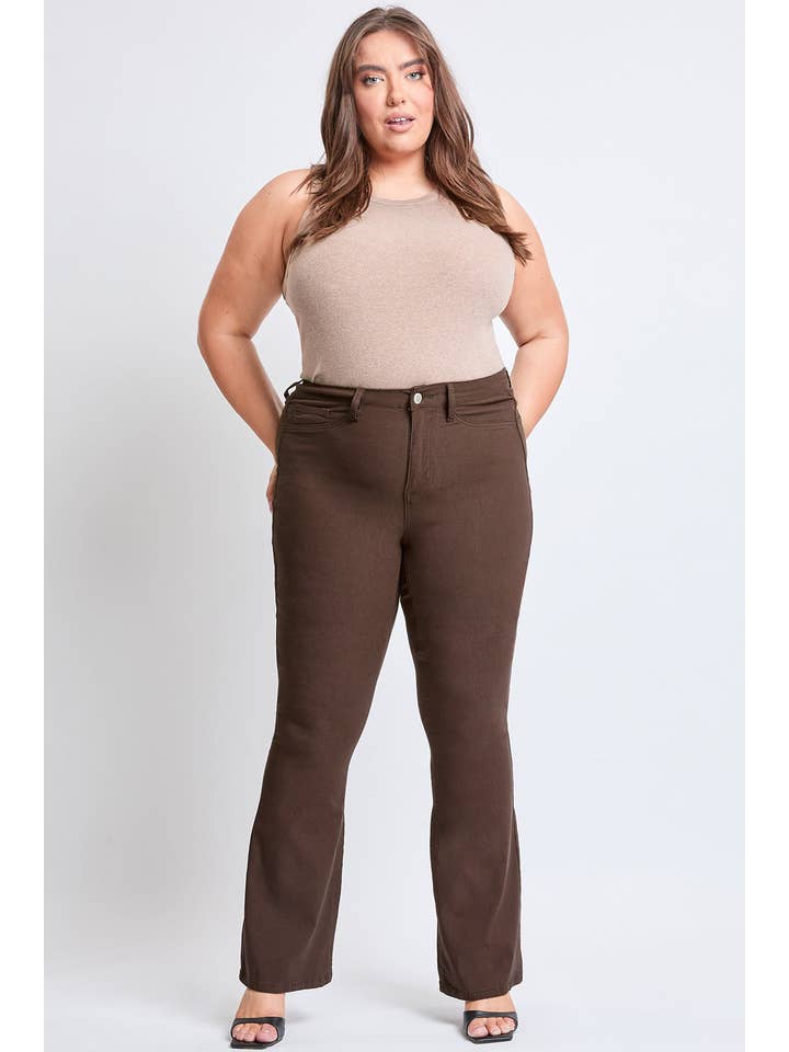 YMI - Wholesale Pants - Women's - Plus Size Hyperstretch Flare Pants-EP42931R10