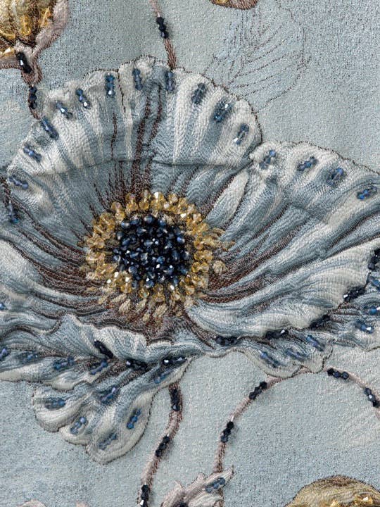 Productseeker - Wholesale Dress - Women's - CT102Y Hand-beaded Floral Windbreaker With Round Neck Charm12