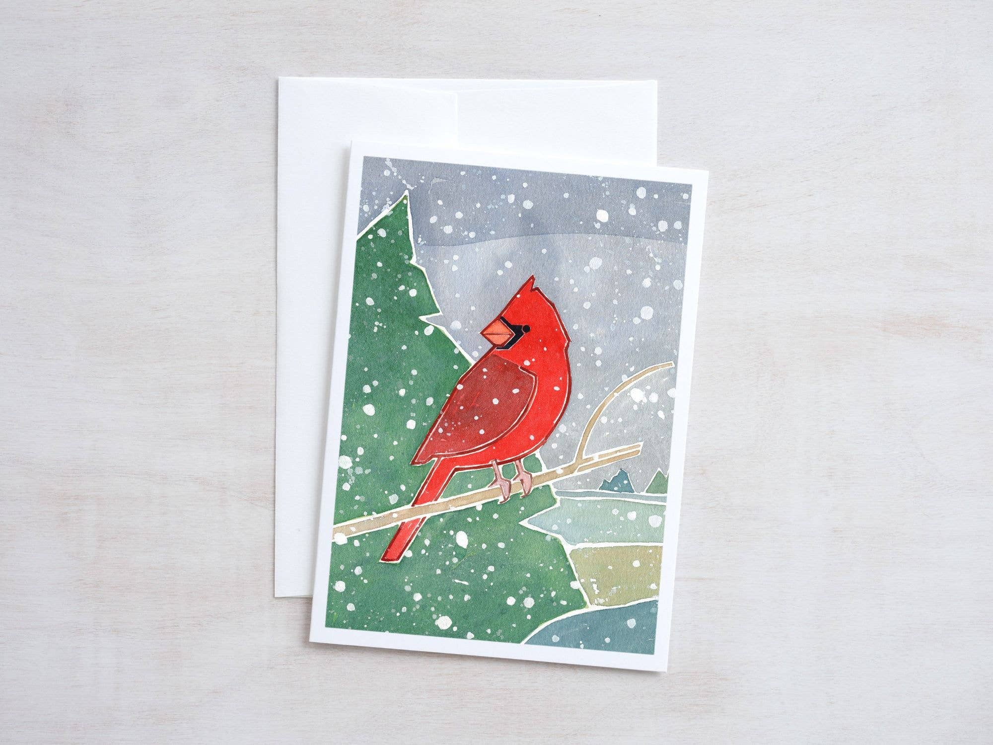 Studio Tuesday - Venta al por mayor Tarjetas de Navidad - Tarjeta navideña cardinal, tarjeta navideña ilustrada1