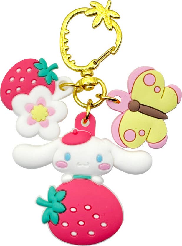 K-Wonderland - Wholesale Keychain - Unisex - Sanrio Sweet Berry Deco Kry Ring with Extra Jibbitz Charms 2