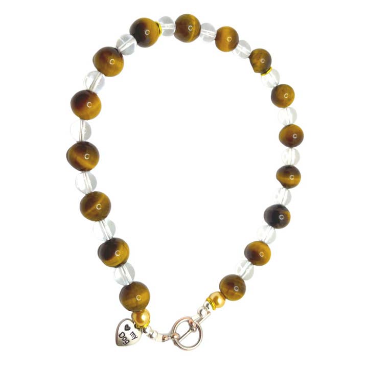 Tiger's Eye Dog Collar for wholesale by SolRay Biophysics