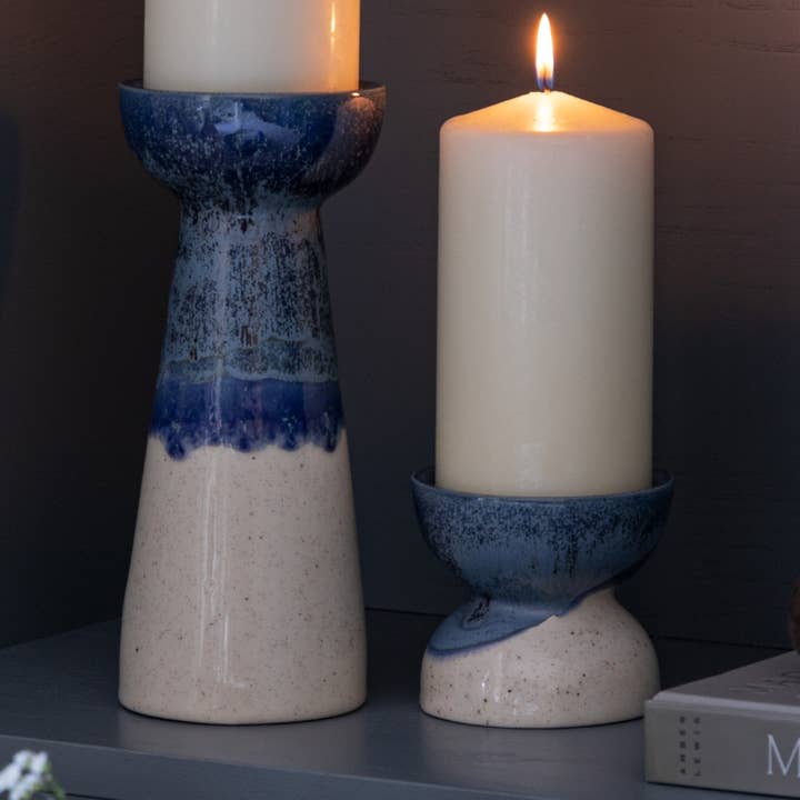 Ivyline - Wholesale Candle Holder - Indoor Ceramic Dipped Bowen Pillar Candle Plate4