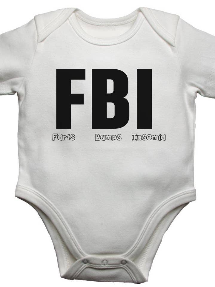 Farts Bumps Insomia Baby Vests Bodysuits for wholesale by Little Ratbag