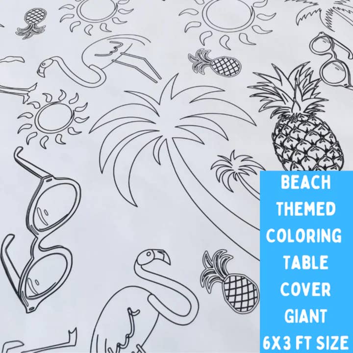 Creative Crayons Workshop - Wholesale Coloring Tablecloth - Kids & Baby - Beach Coloring Tablecloth