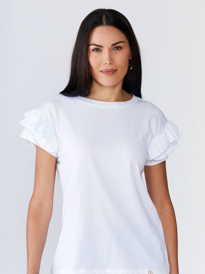 Ella T-shirt met ruches voor wholesale door LOVETRUST