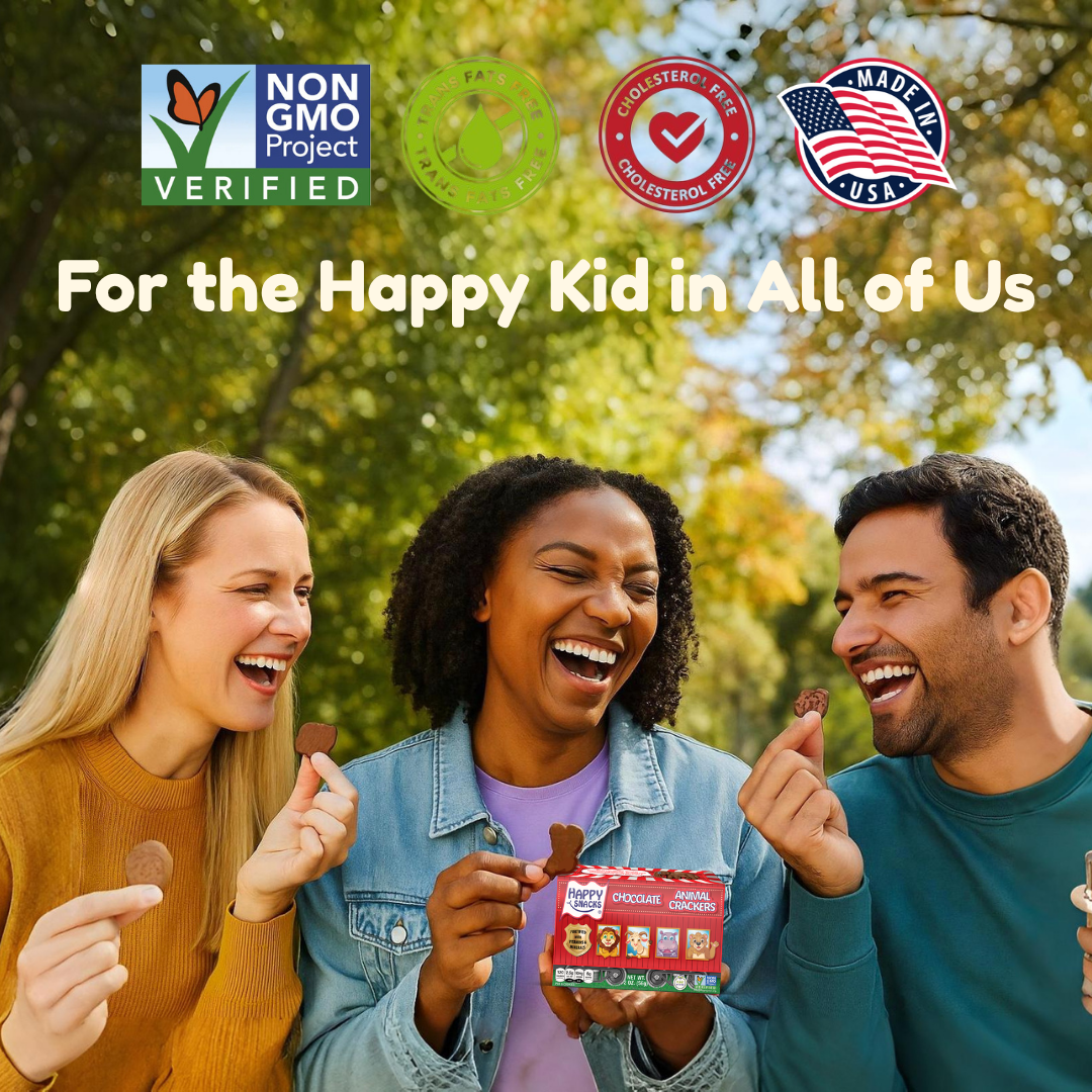 Happy Snacks - Wholesale Cookie - Plant Based Fortified Chocolate Animal Crackers Box5