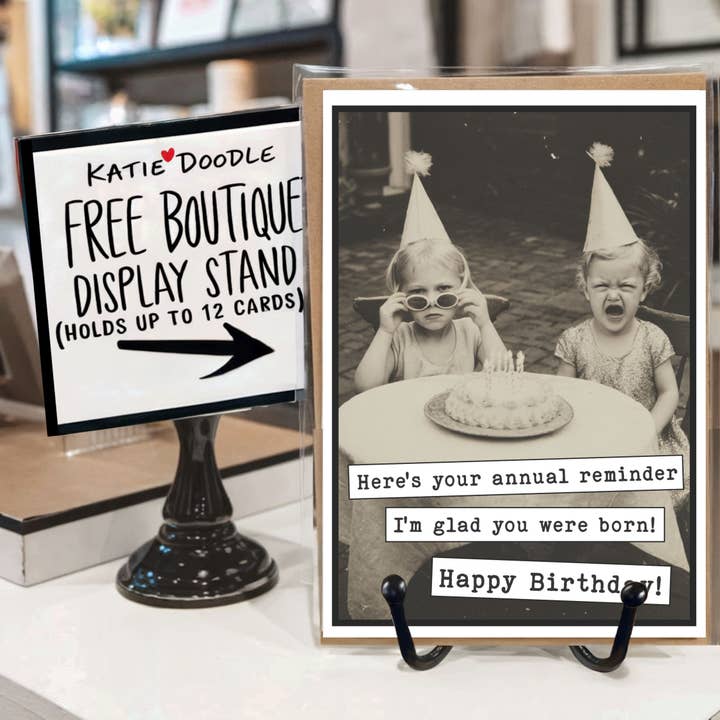 Funny Birthday Cards | Greeting Cards for Sister, Brother for wholesale by Katie Doodle | Boutique Greeting Cards & Birthday Gifts