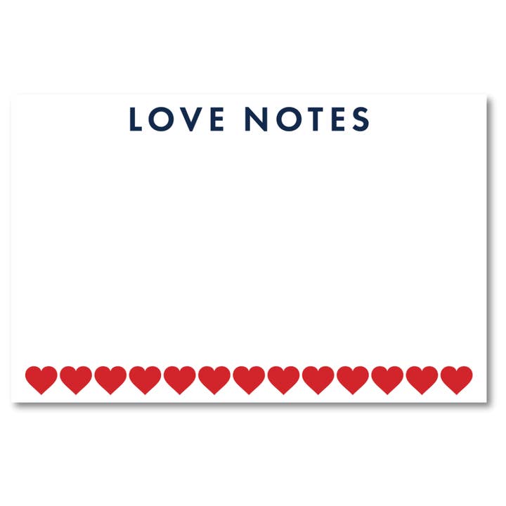 BLOC-NOTES AVEC CŒURS | SAINT-VALENTIN pour la vente par B. ROWE & CO.