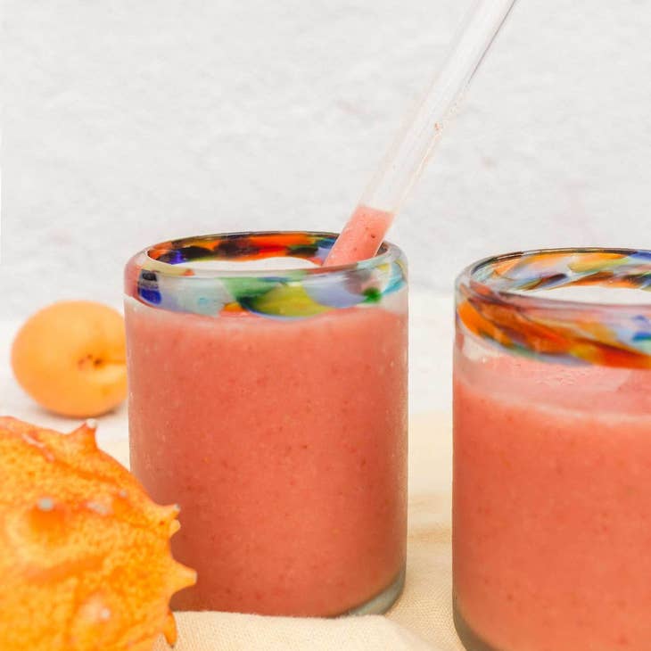 Wholesale Glass Straws: Set of 4 Extra Wide Smoothie Straws for