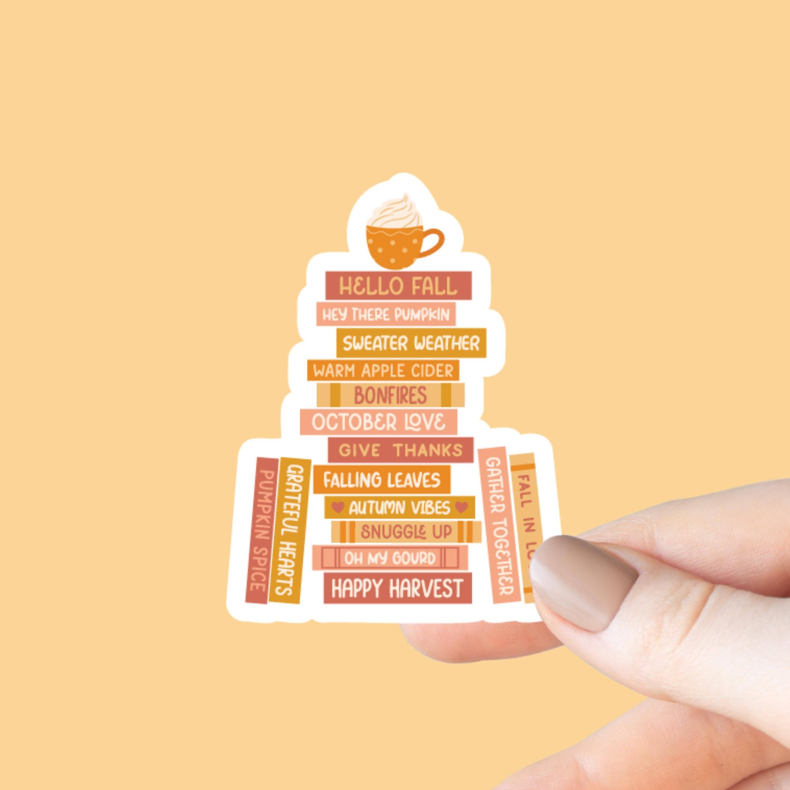 Chapter & Craft Studio - Wholesale Sticker - Fall Book Stack Sticker0