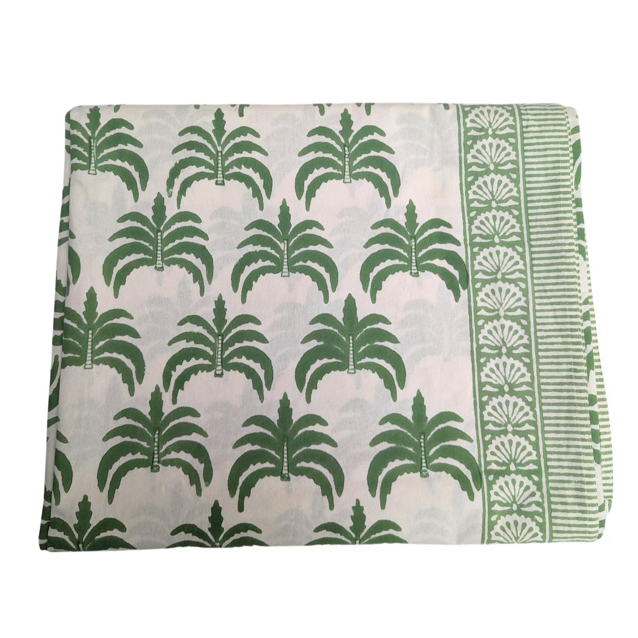 LNH EDIT - Vente Nappes - Nappe rectangle moderne motif palmier vert0