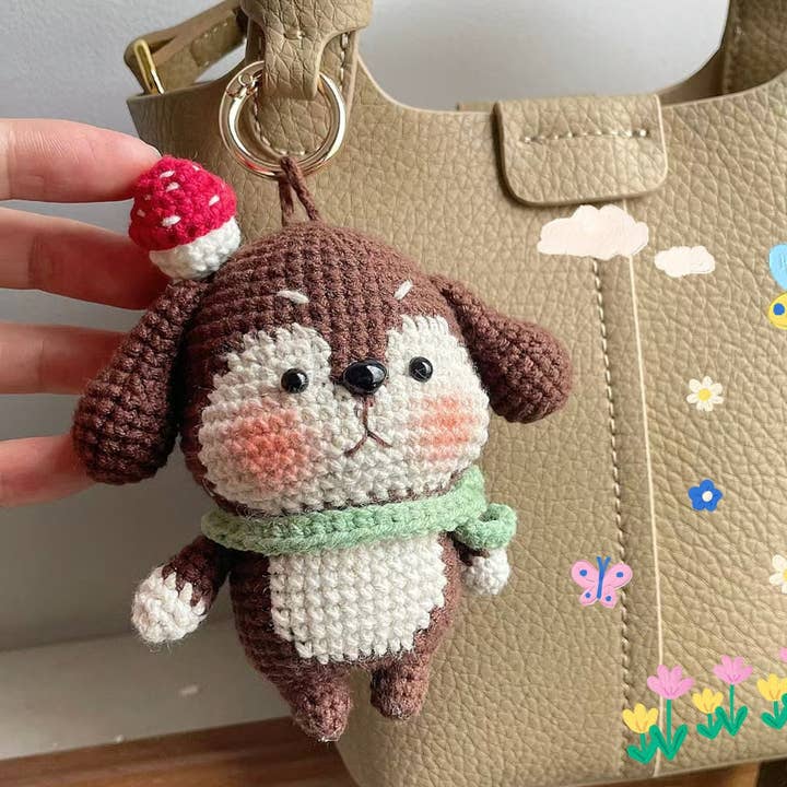 Crochet Cute Dog, Crochet Puppy, Stuffed Animal Amigurumi for wholesale by TOMOPOD LLC