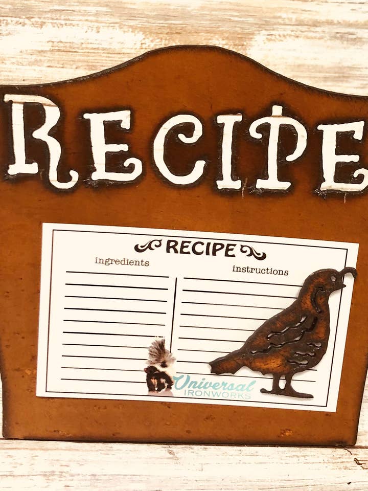 Recept Hållare med vaktelmagnet för wholesale av Universal Ironworks USA