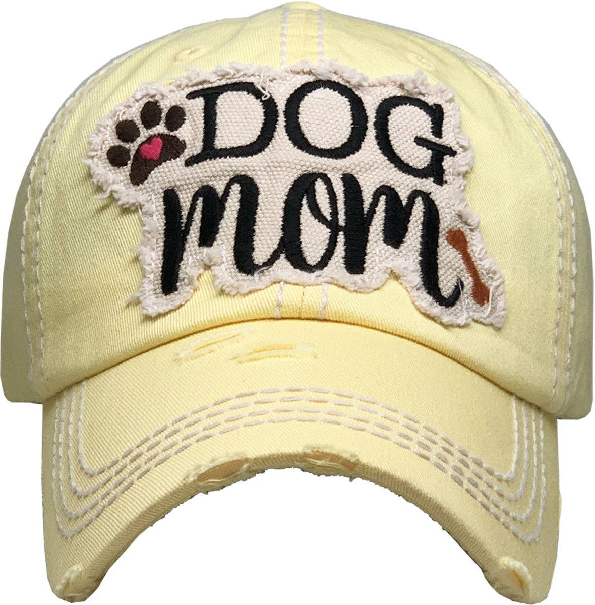 MiMi Wholesale - Wholesale Baseball Cap - Women's - KBV1140 "DOG MOM" Washed Vintage Premium Cotton Cap6
